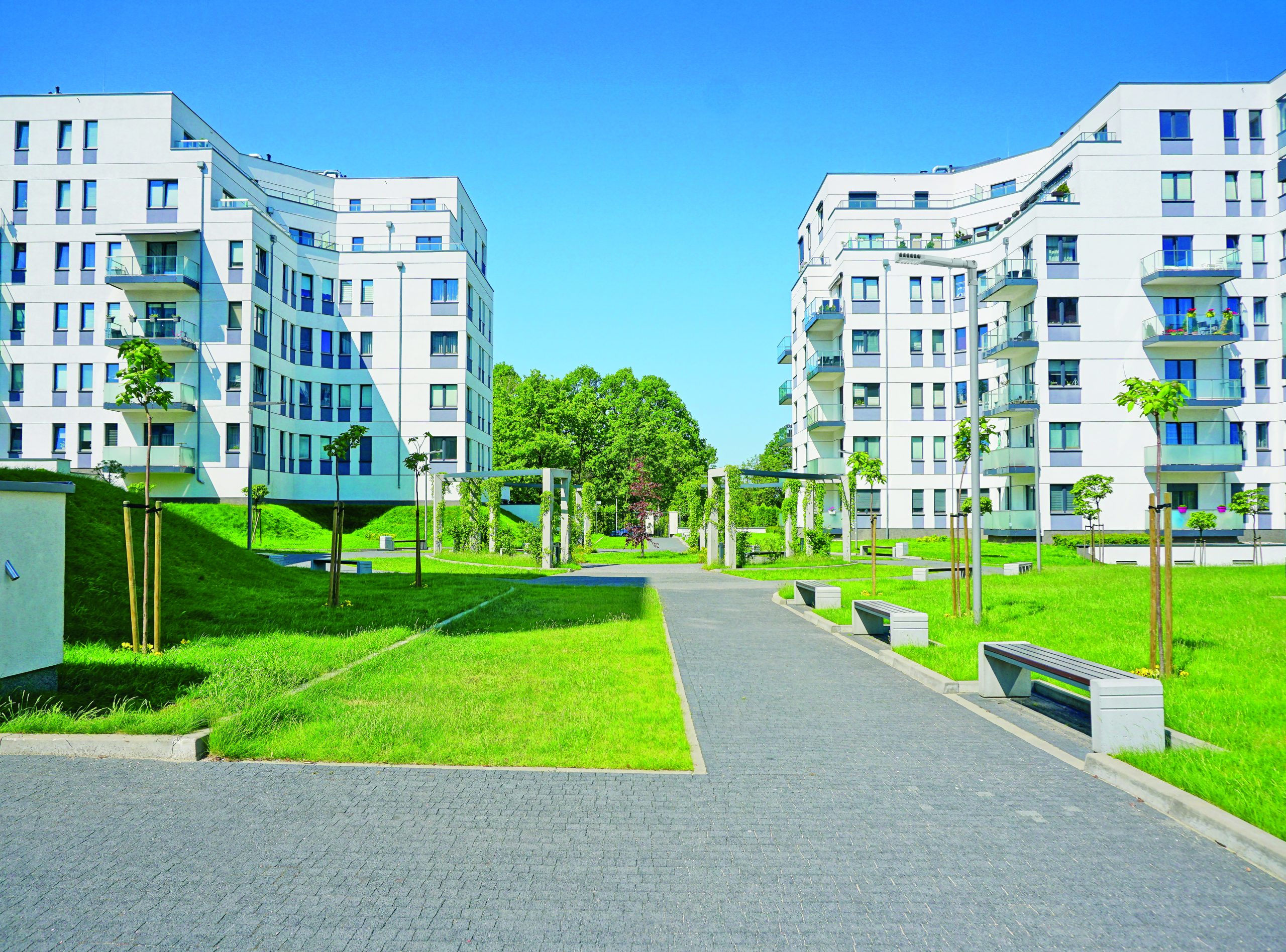New modern housing estate in lodz
