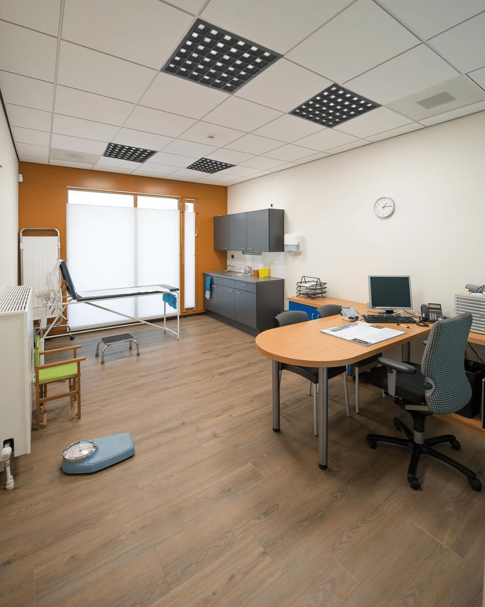 Photos de mise en situation de la dalle led encastré creta noir