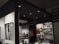 Éclairage showroom SMB France Matériaux | Beaurepaire