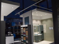 Éclairage showroom SMB France Matériaux | Beaurepaire