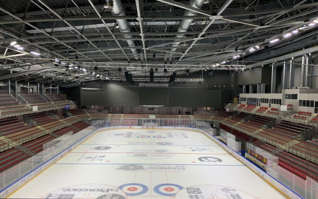 Eclairage sportif, Patinoire de Marseille, signé Disano