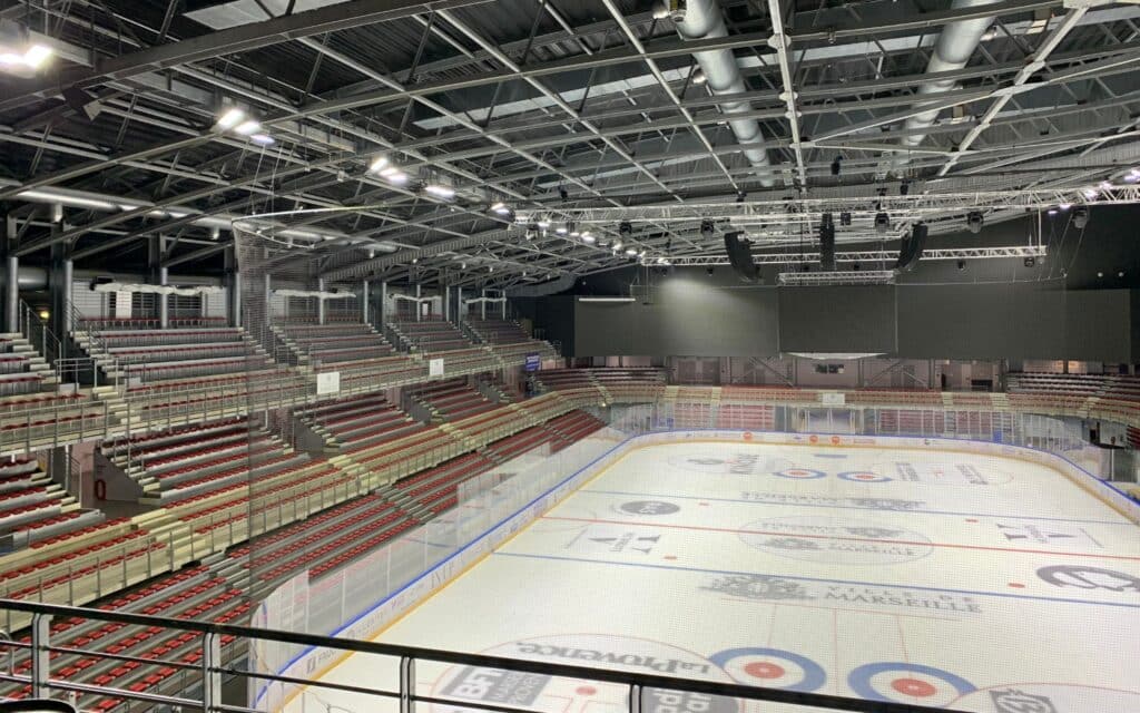 Eclairage sportif, Patinoire de Marseille, signé Disano