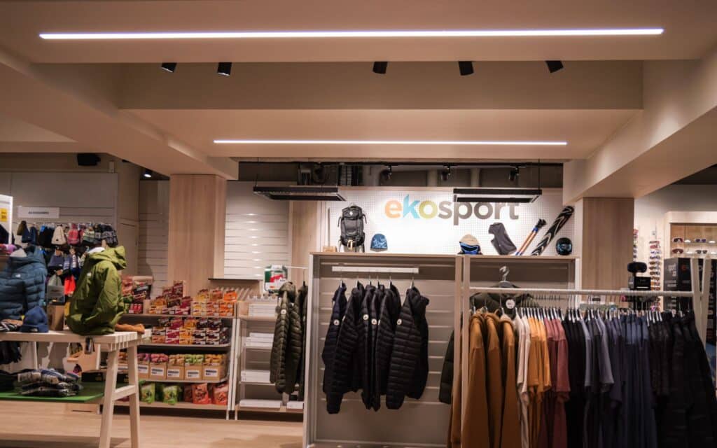 Eclairage tertiaire disano magasin ekosport montparnasse kripton madrid e 06